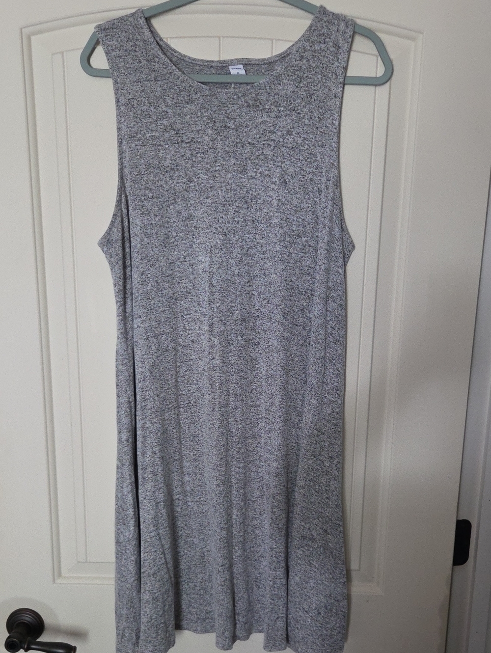 Old Navy Heather Gray Sleeveless Midi Swing Dress